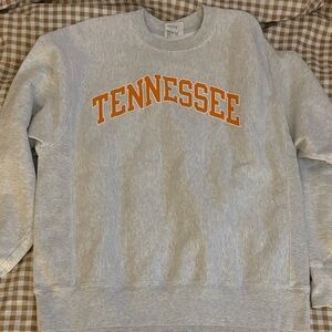 Champion Gray and Orange Tennessee Crewneck Sweater